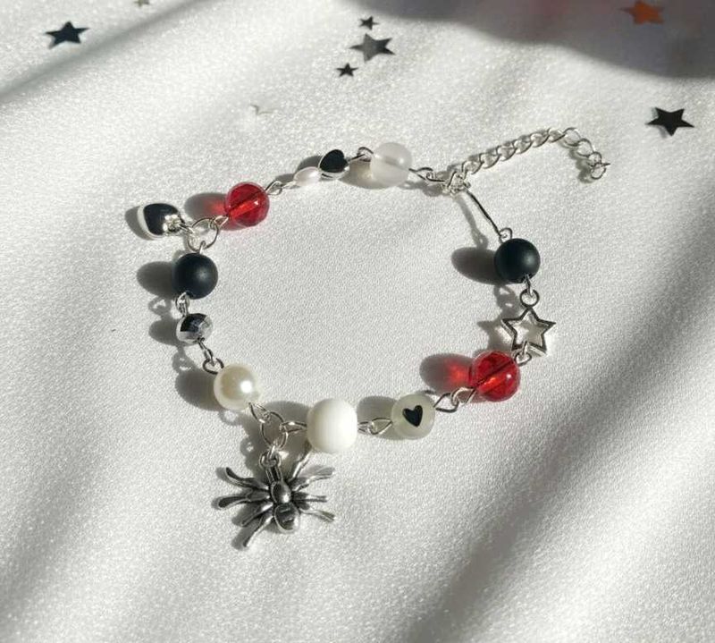 Glow in the dark Beaded Spider Bracelet