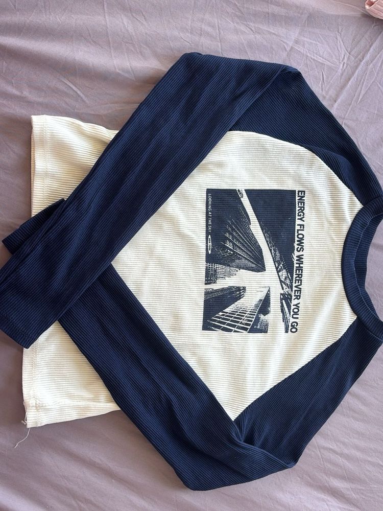 Graphic Print Long Sleeve Top