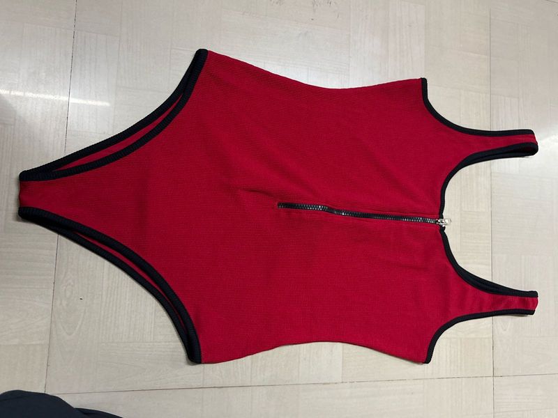 Red One-Piece Swimsuit