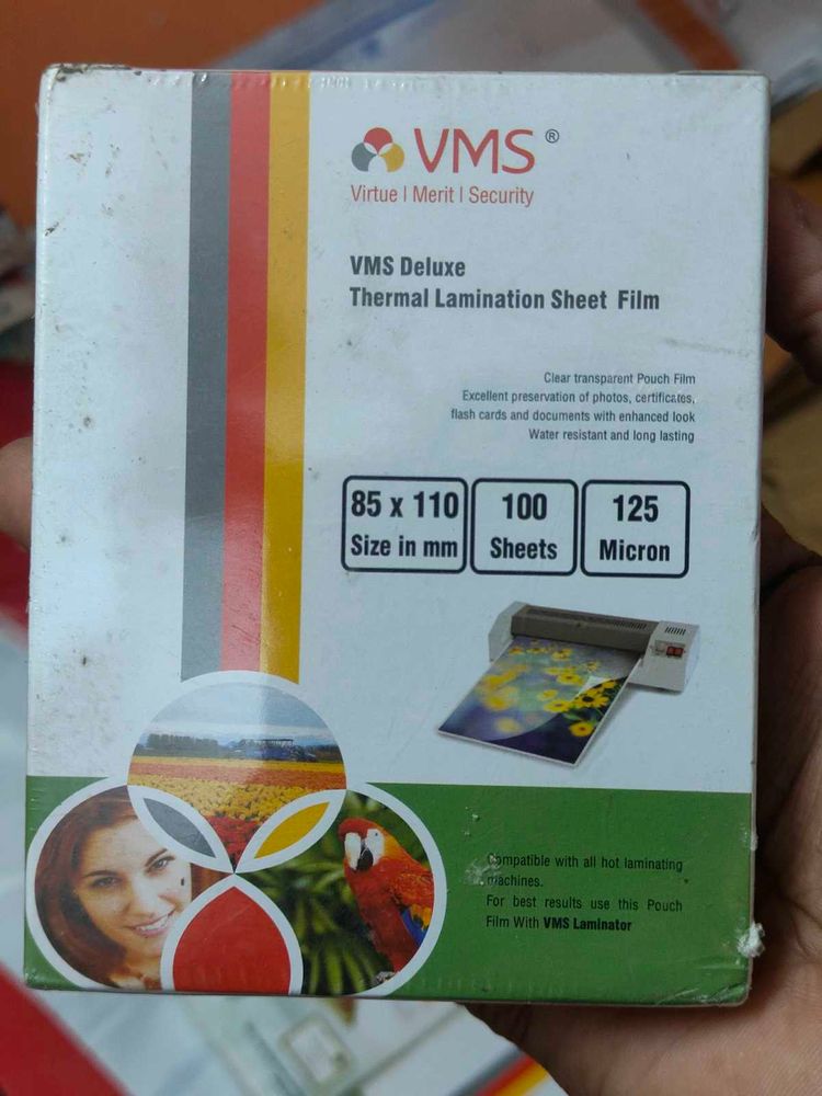 VMS Deluxe Thermal Lamination Sheets 125 Micron