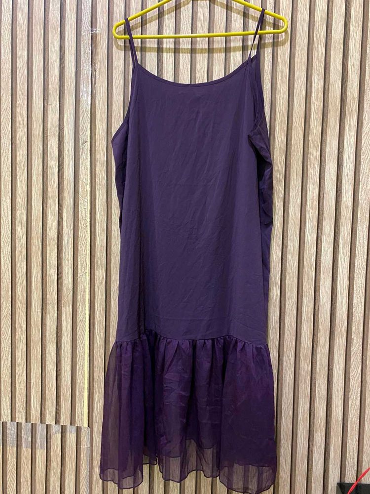 Elegant Purple Spaghetti Strap Dress