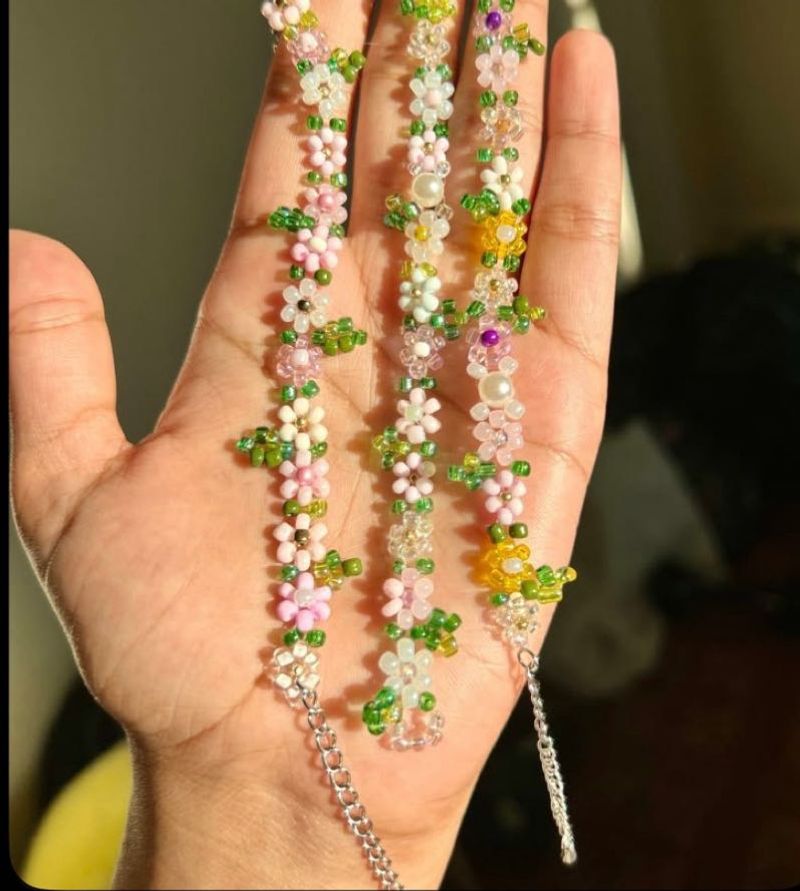 Floral Beaded Necklace