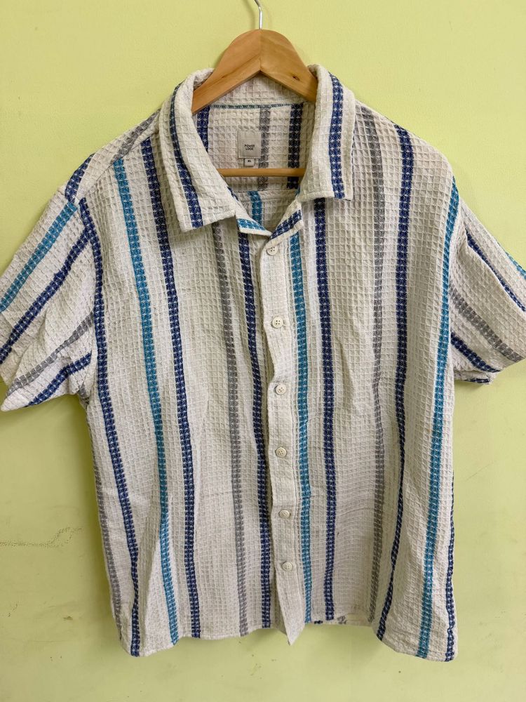 Men's Striped Short Sleeve Shirt
