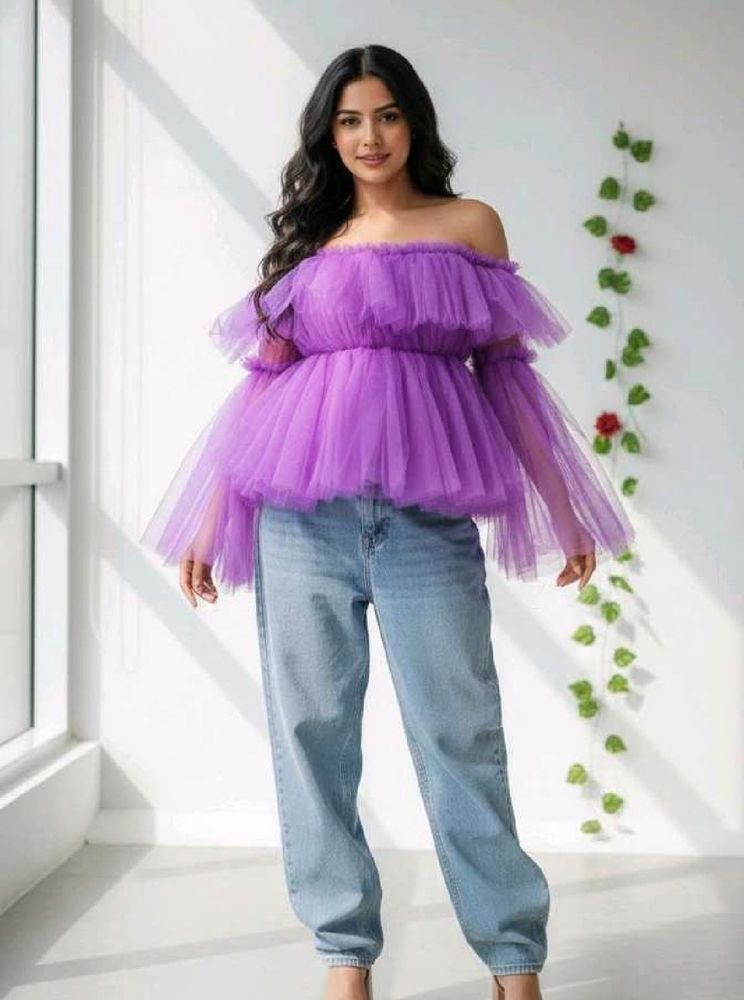 Lavender Tulle top