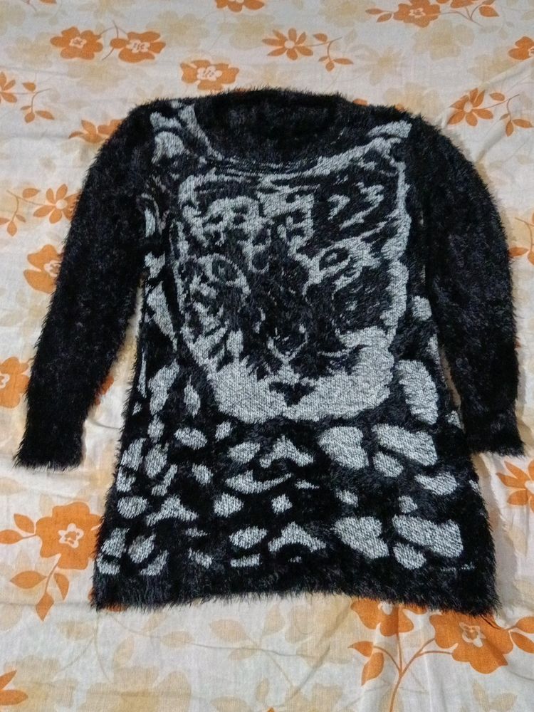 Black Sweater Female S Size Very Good