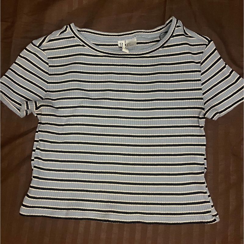Striped Cropped T-Shirt