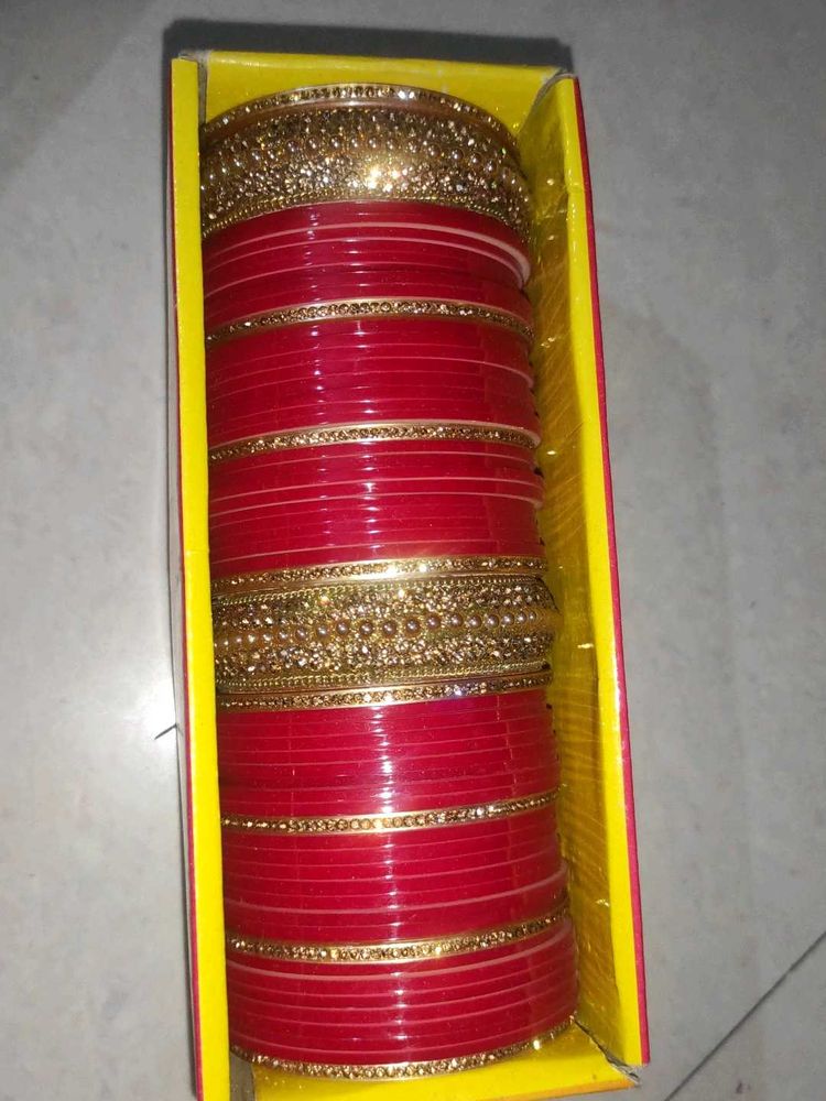 Red &amp; Gold Bridal Bangles