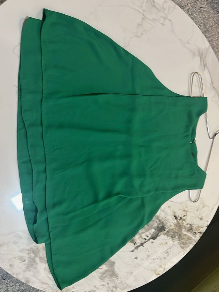 Zara Stylish Green Sleeveless Top