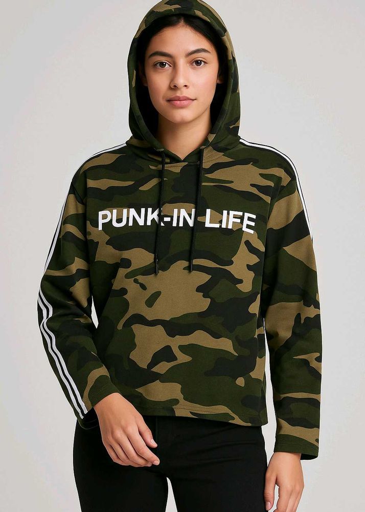 Camo "Punk-In Life" Hoodie Winter