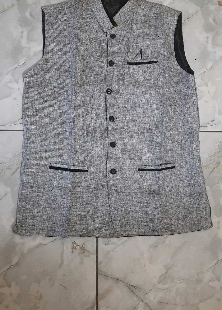 Men's Grey Nehru Jacket