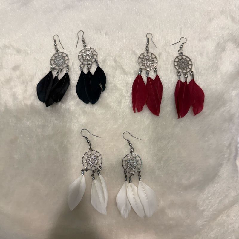 Dreamcatcher Feather Earrings