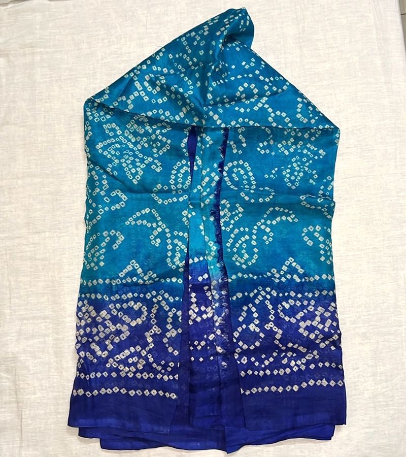 Beautiful Blue Bandhani dupatta