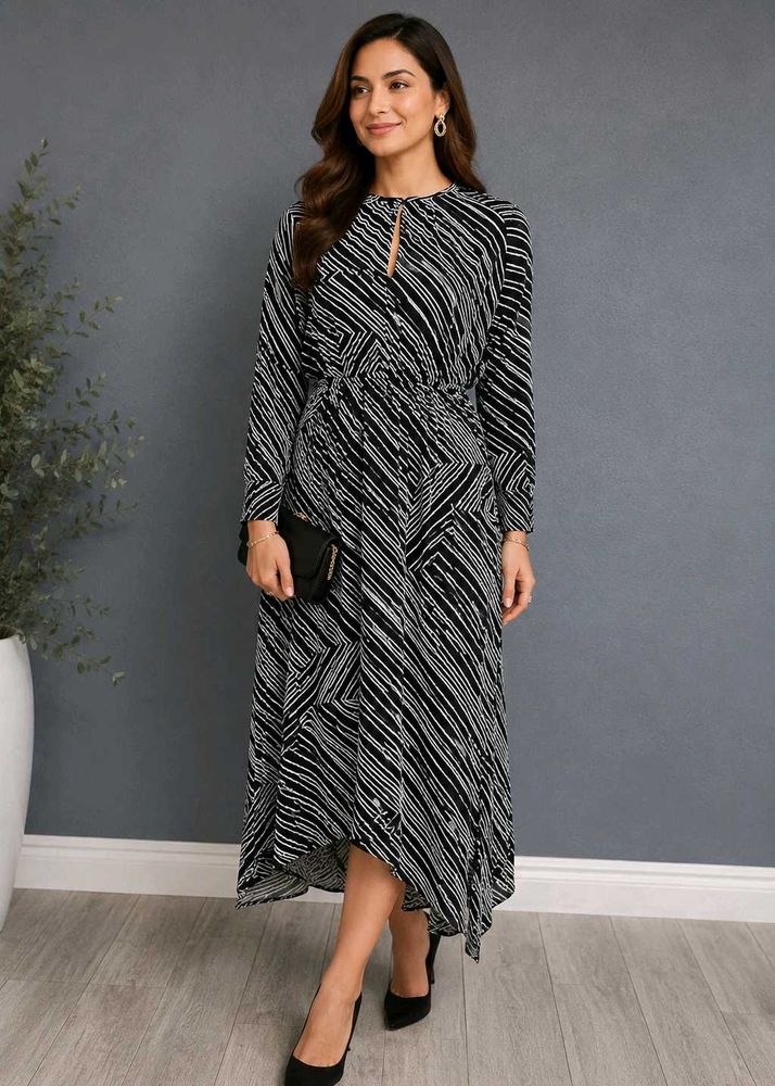 H&amp;M Striped Black &amp; White Dress