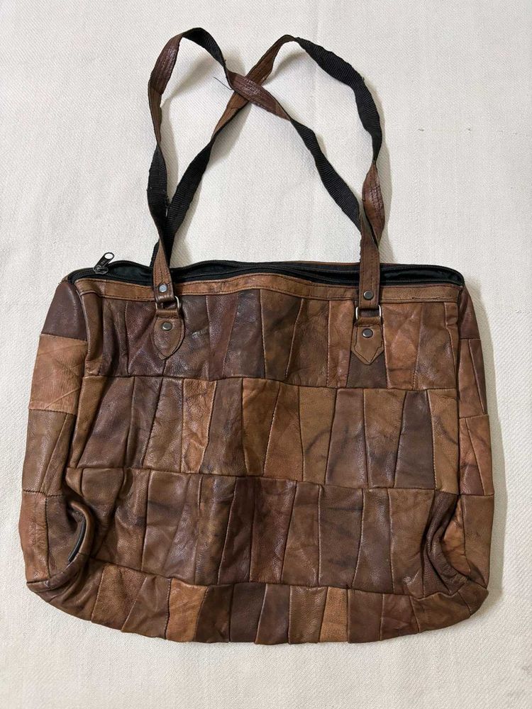 Patchwork Leather Hobo Bag