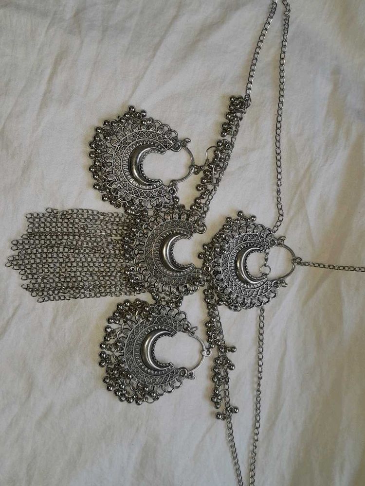 Silver Crescent Body Chain