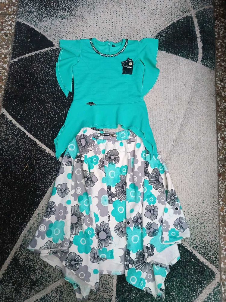 Cute Blue Girls' Top