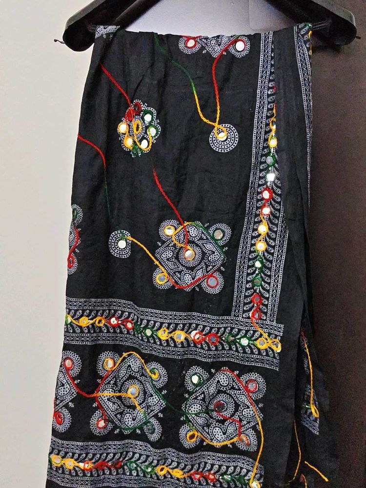 Embroidered Dupatta with Mirror Work