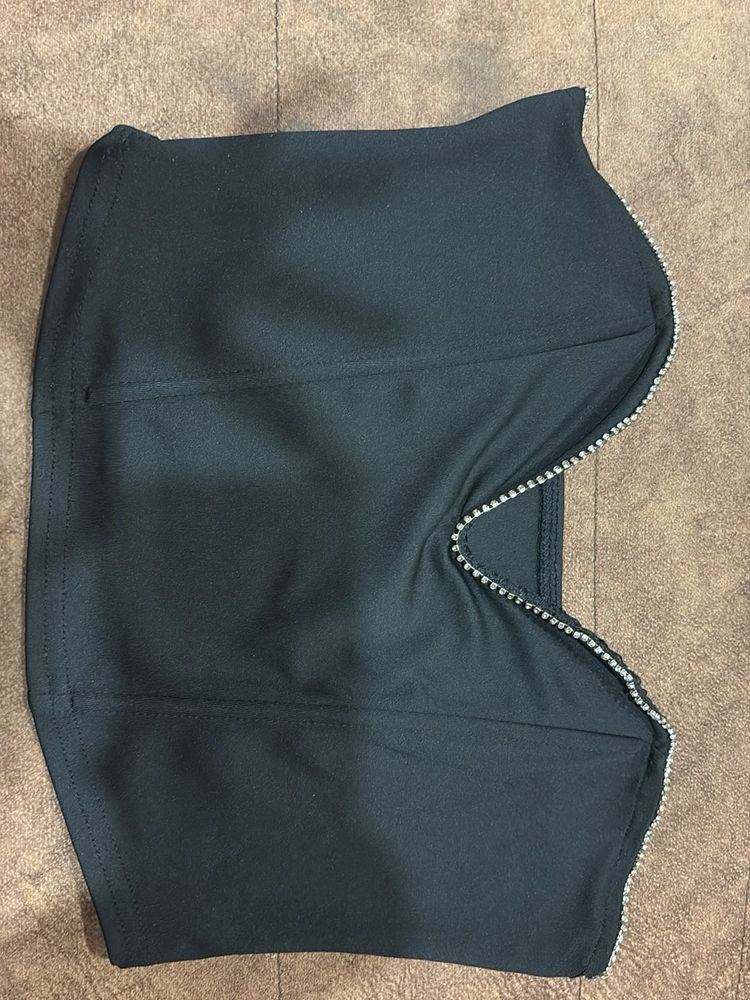 Sparkling Black Corset Top