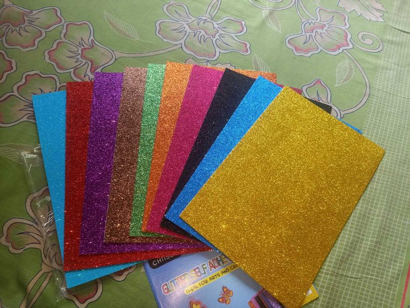 Colorful Glitter Foam Sheets for Crafting