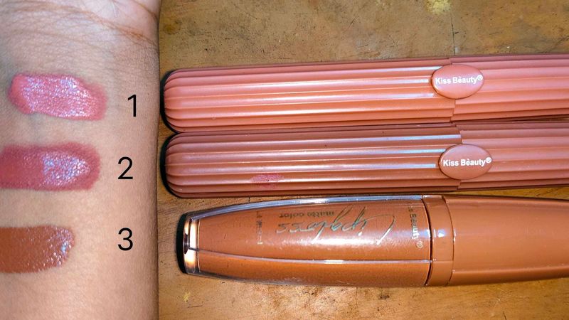 Kiss Beauty matte nude lipsticks (combo of 3)