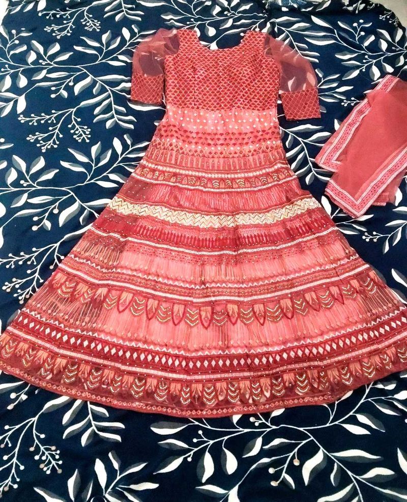 Designer Red Lehenga Choli Set