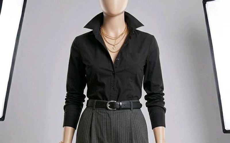 Classic Black Button-Down Shirt