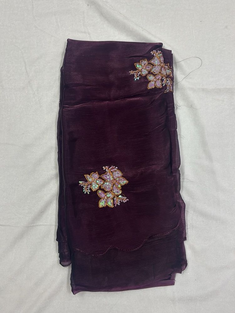 Elegant Embroidered Saree