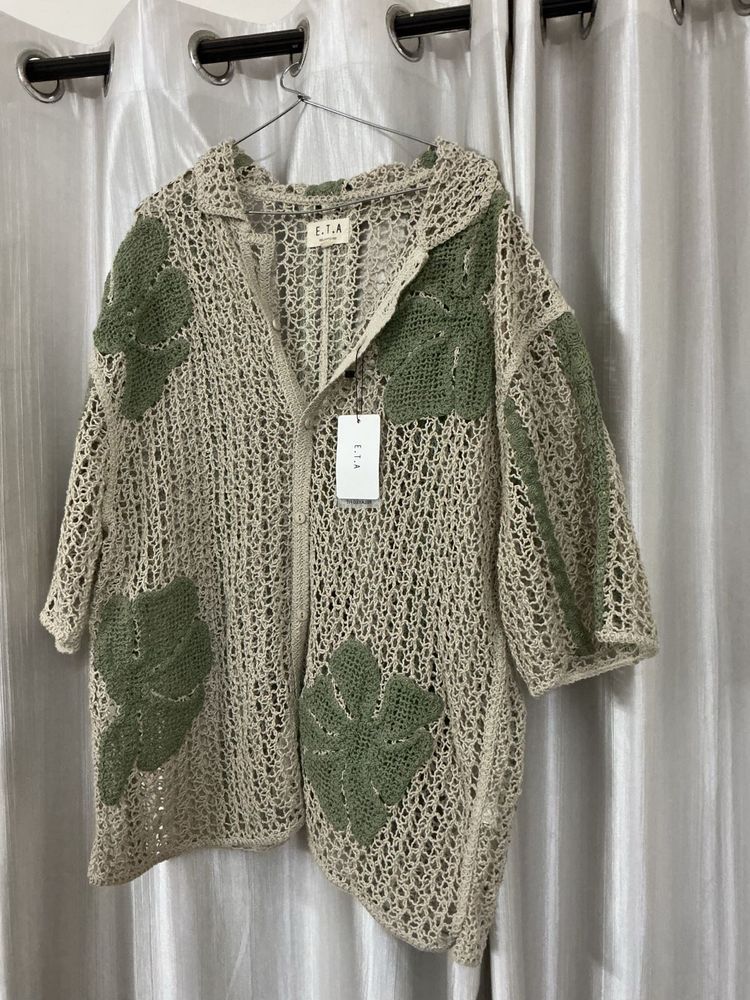 WESTSSIDE Crocheted Knit Cardigan or shirt