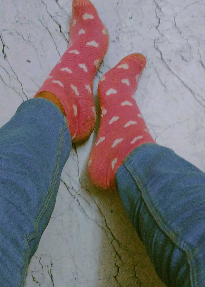 Funky Pink Cloud Socks