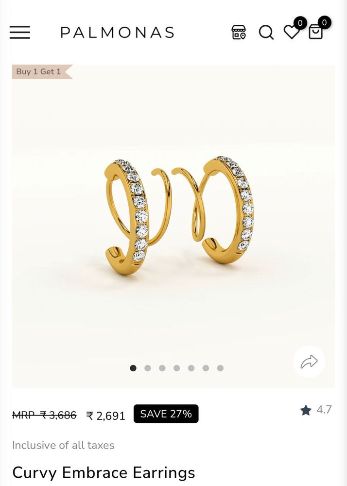 Gold Plated Crystal Hoop Earrings
