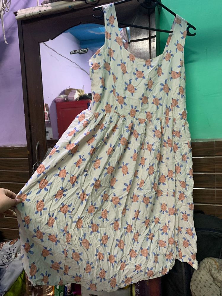 Cute Turtle Print Summer Dress