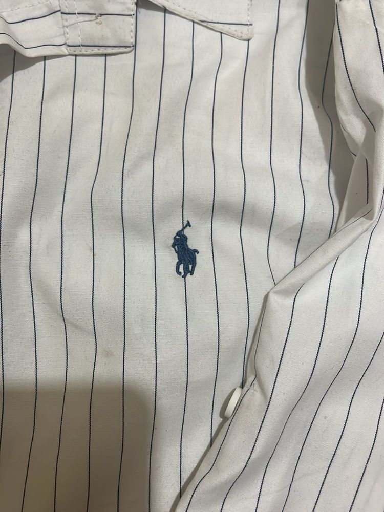 Polo white striped Shirt