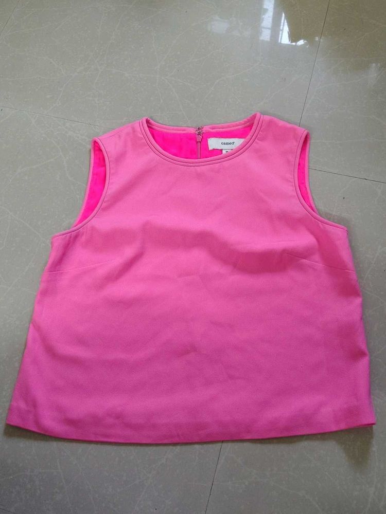 Bright Pink Sleeveless Top