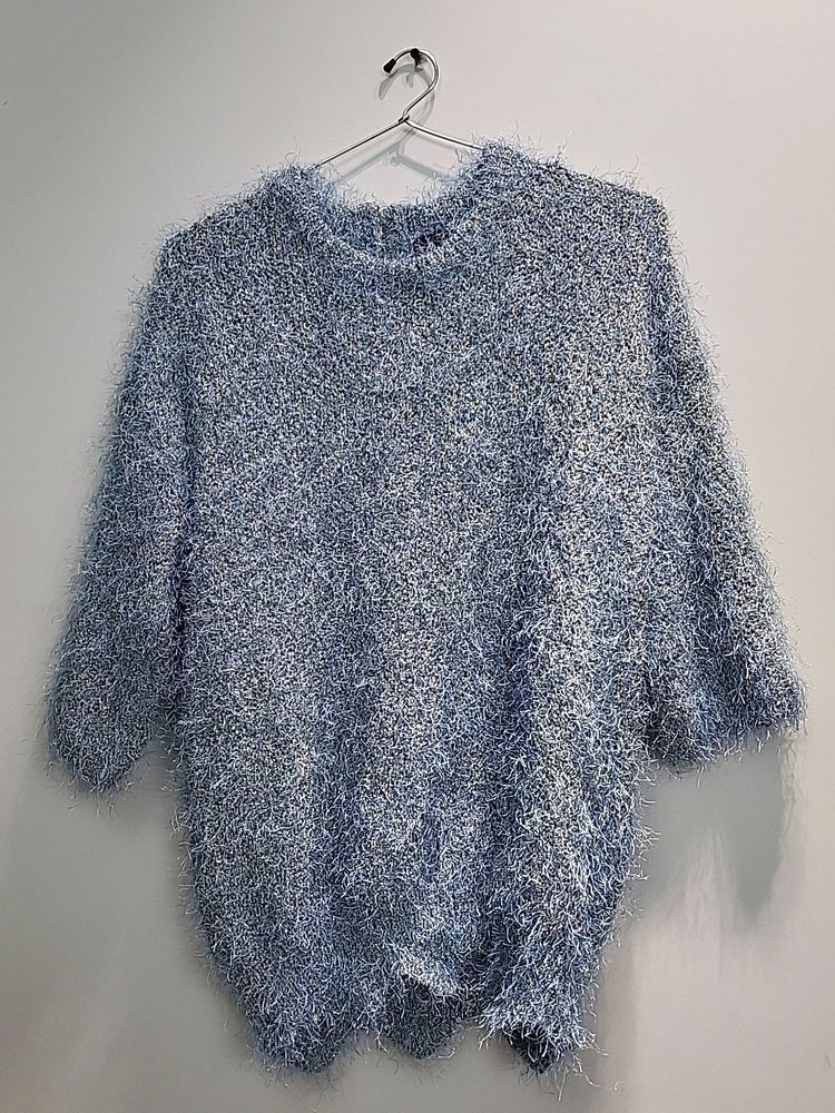 Party Wear Sky Blue Sweater