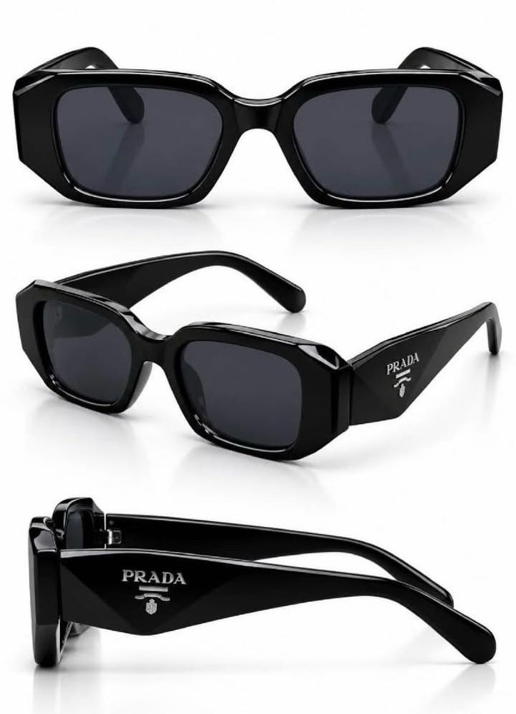 Prada Black Rectangular Sunglasses