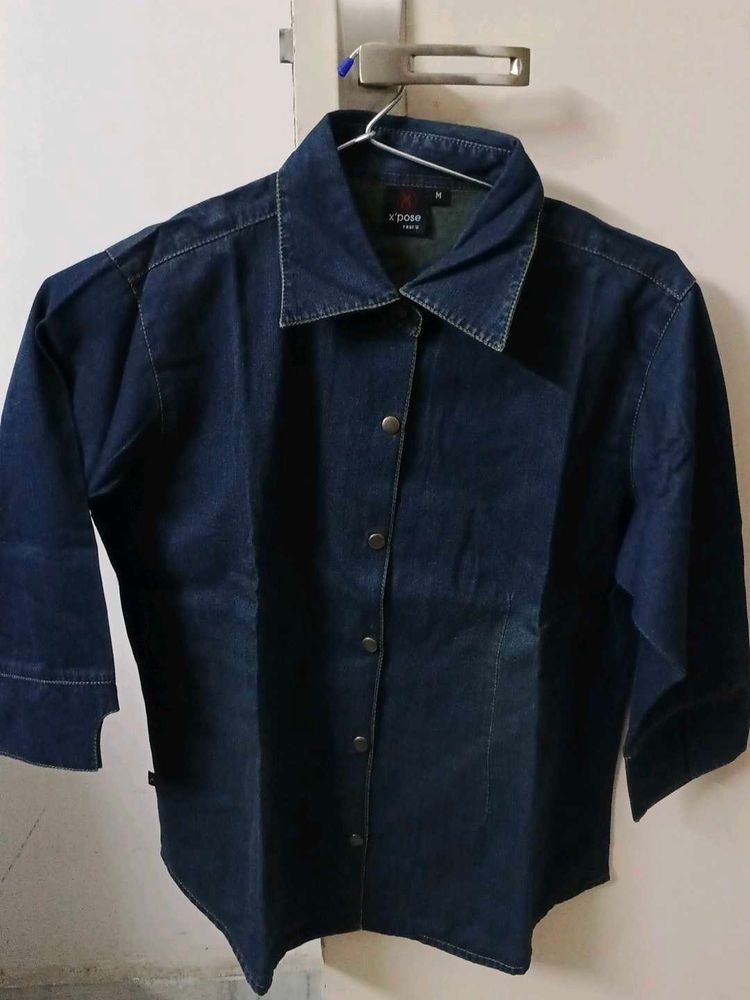 Dark Denim Button-up orDown Shirt