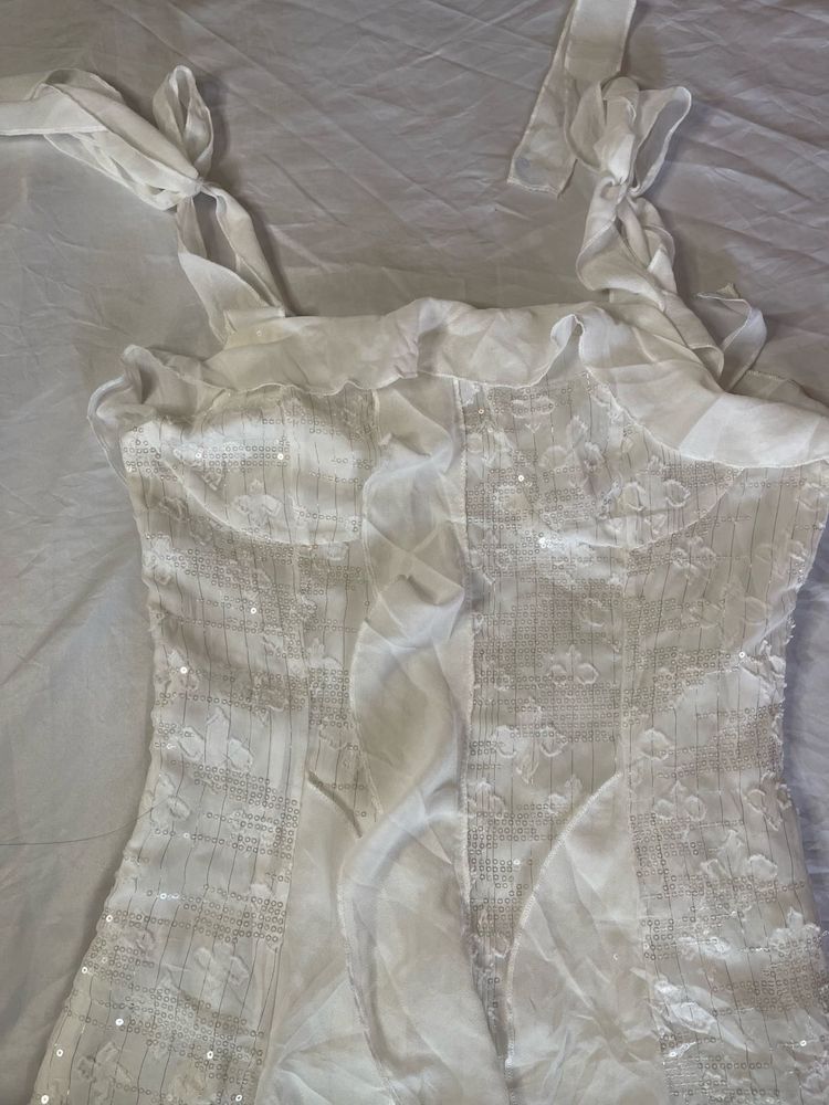 Elegant White Embellished Gown