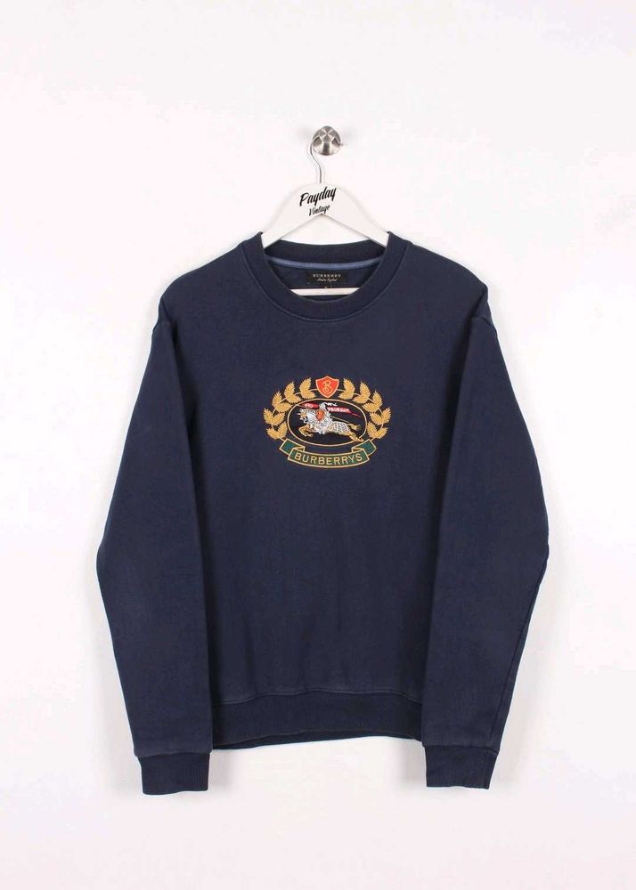 Burberry Crest Sweatshirt Navy Size XXL