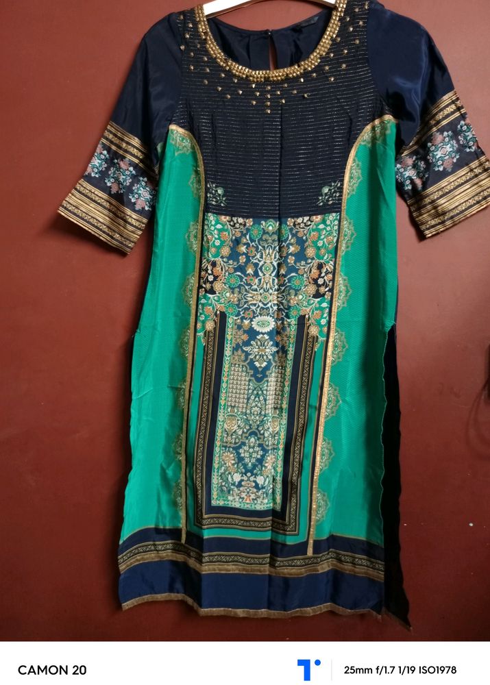 Blue Silk Kurta