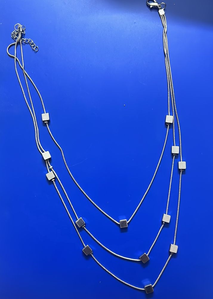 3 Layer Contemporary Chain For Girls (silver)