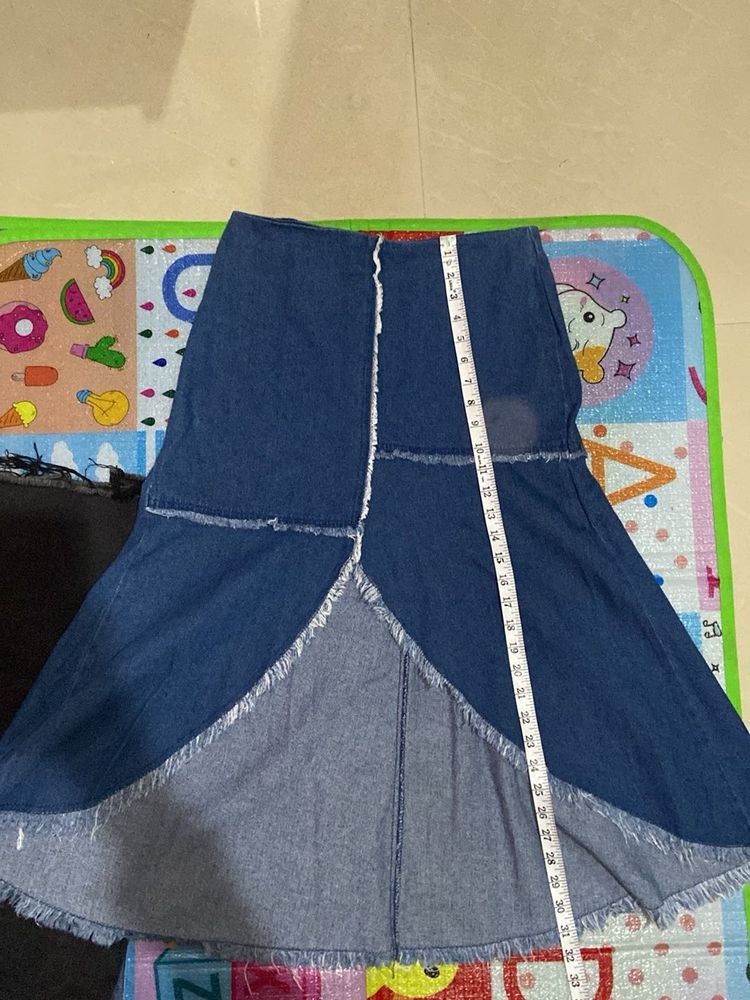 Denim A-Line Skirt