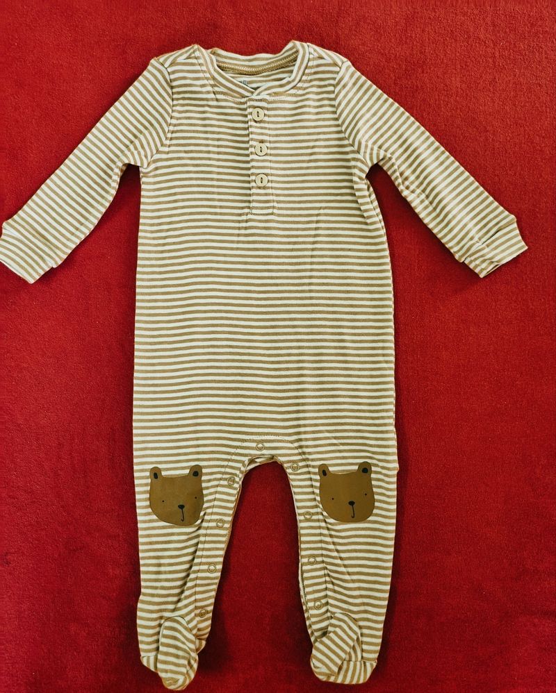 Brown Stripes Rompers