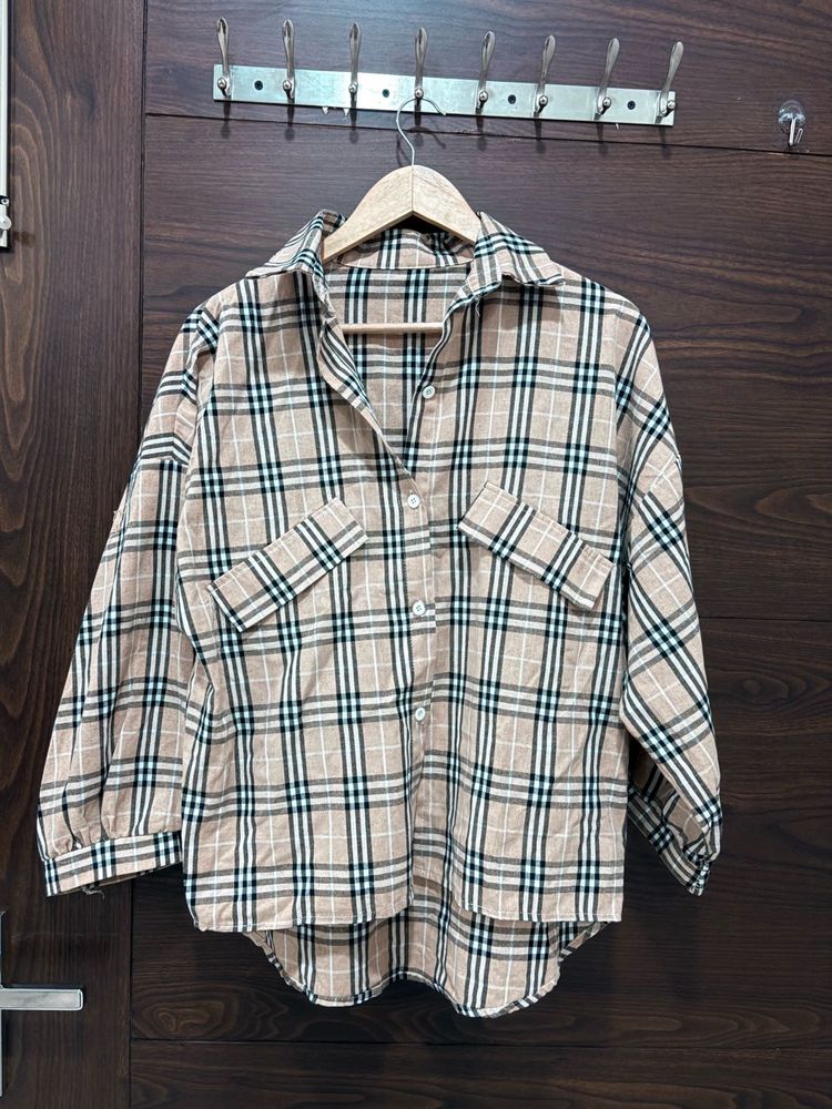 Classic Plaid Button-Up co -ord set
