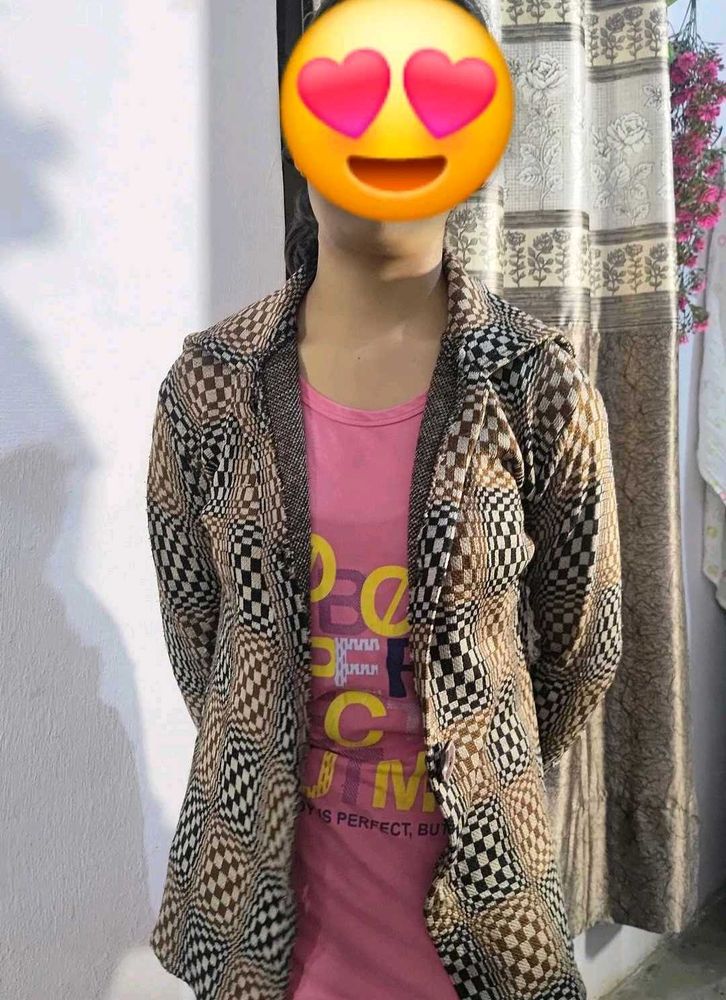 Stylish Checked Blazer