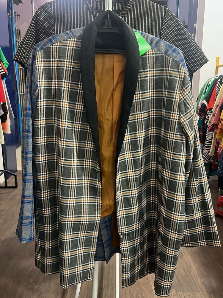 Smart Checkered Overcoat