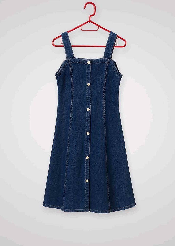 Denim Button-Down Dress