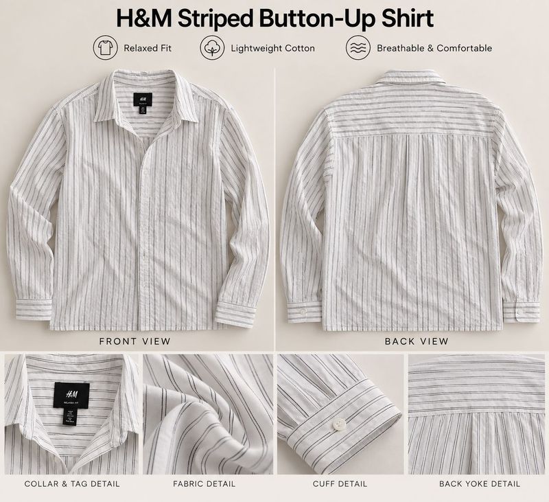 H&amp;M Striped Button-Up Shirt