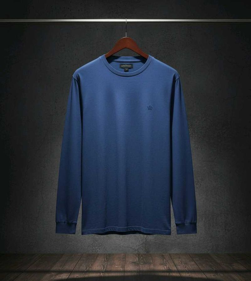 Blue Louis Philippe Long Sleeve T-Shirt