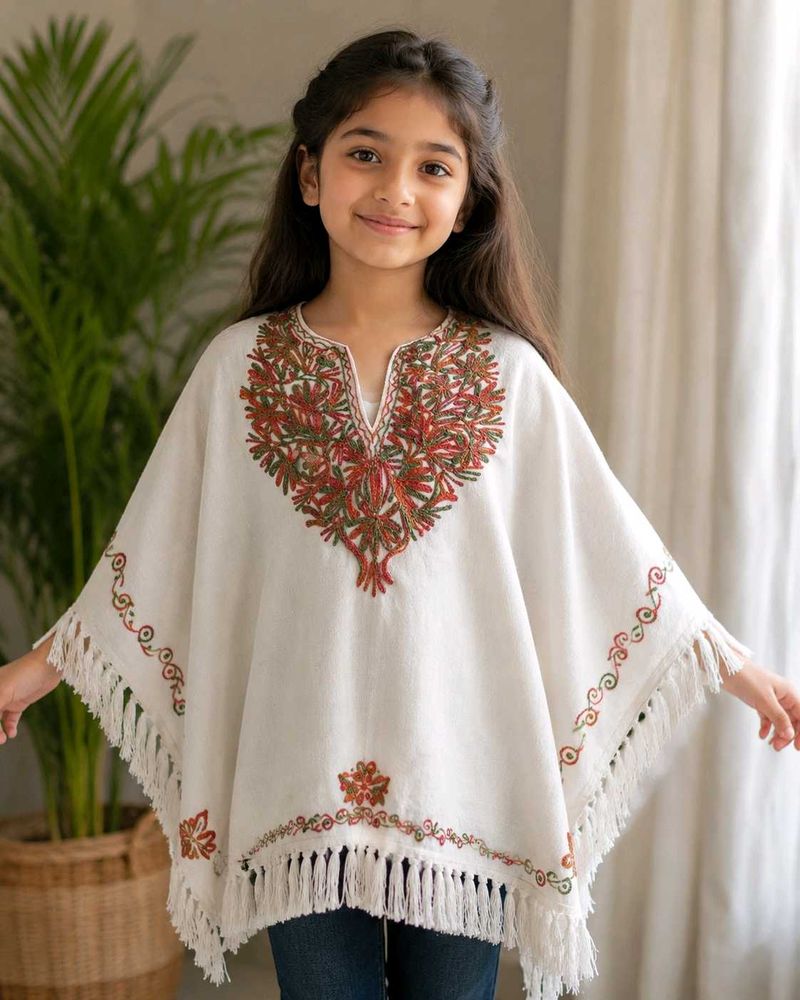 Embroidered Poncho for girls