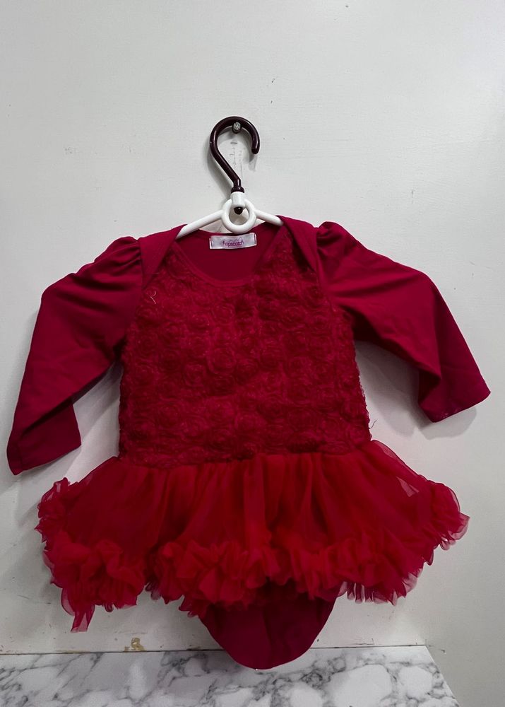 Baby Girl Red Tutu Bodysuit